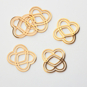 Zawieszka ze stali szlachetnej dwa serca do naszyjników w kolorze złotym 21,5x20mm