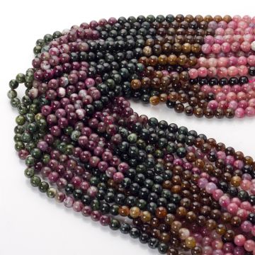 Turmalin kulki gładkie sortowane 6mm