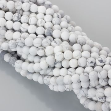 Howlit biały kulki matowe 8,5mm
