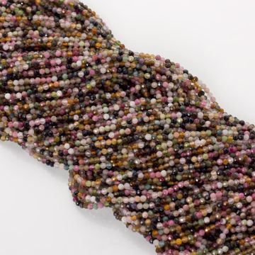 Turmalin kulki fasetowane 2,5mm