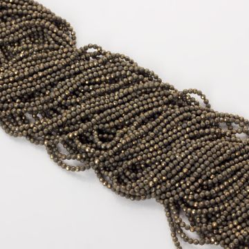 Piryt kulki fasetowane 2mm Piryt kulki fasetowane 2mm