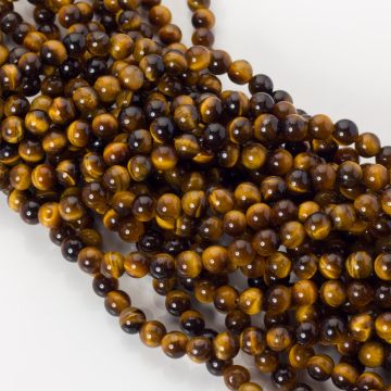 Tygrysie oko kulki gładkie 6,5mm