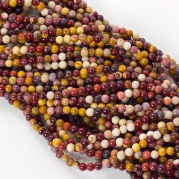 Jaspis mokait kulka gładka 4mm