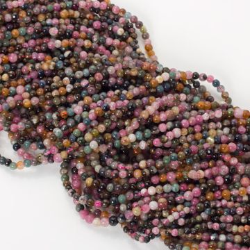 Turmalin kulki gładkie 3mm