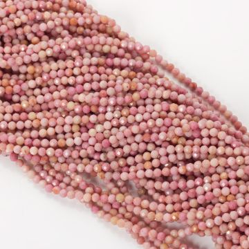 Rodonit kulki fasetowane 3mm