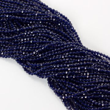 Szafir klarowany kulki fasetowane 3mm Szafir klarowany kulki fasetowane 3mm