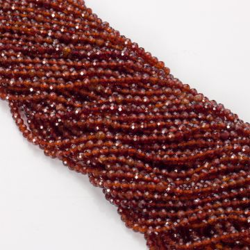 Granat kulki fasetowane 4mm