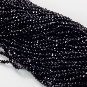 Czarny onyks kulki fasetowane 3,5mm Czarny onyks kulki fasetowane 3,5mm