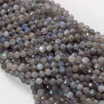 Labradoryt kulki fasetowane 5mm