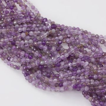 Ametyst kulki fasetowane 3,5mm