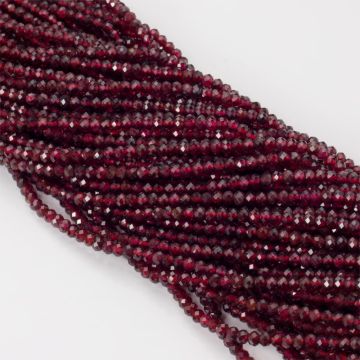 Granat oponka fasetowana 4x3mm