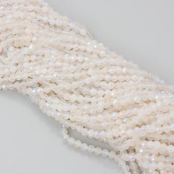 Kamień księżycowy kulka fasetowana 4mm