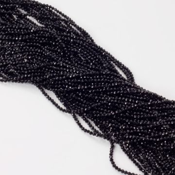 Czarny onyks kulka fasetowana 2mm