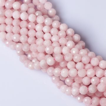 Kwarc różowy kulka fasetowana 8.2mm Kwarc różowy kulka fasetowana 8.2mm