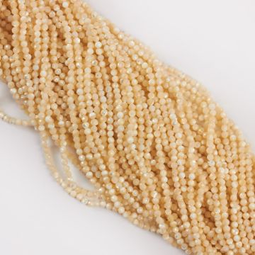 Muszla opalizująca kulka fasetowana 3,3-3,6mm