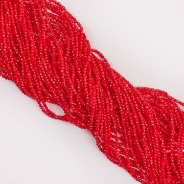 Kocie oko kulka fasetowana czerwona 1,8-2mm Kocie oko kulka fasetowana czerwona 1,8-2mm