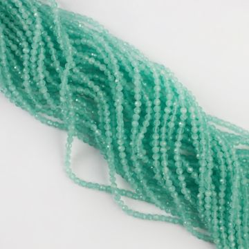 Kocie oko kulka fasetowana turkusowa 3-3,2mm Kocie oko kulka fasetowana turkusowa 3-3,2mm