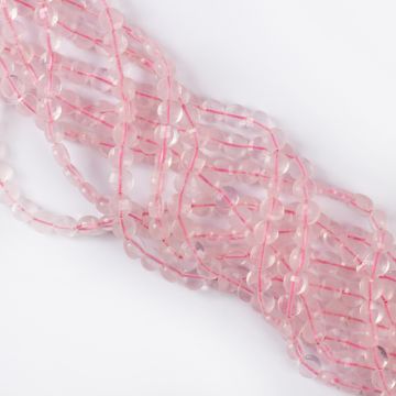 Kryształ górski różowy krążek fasetowany 6mm