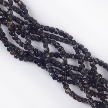 Onyks kostka fasetowana 5mm