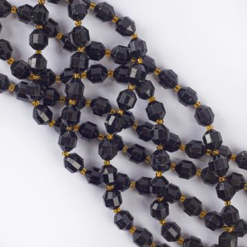 Czarny turmalin baryłka fasetowana 10mm