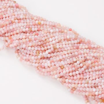 Opal różowy kulka fasetowana 2mm