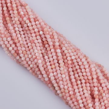 Opal różowy kulka fasetowana 3mm Opal różowy kulka fasetowana 3mm