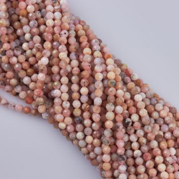 Opal różowy kulka fasetowana 6mm Opal różowy kulka fasetowana 6mm