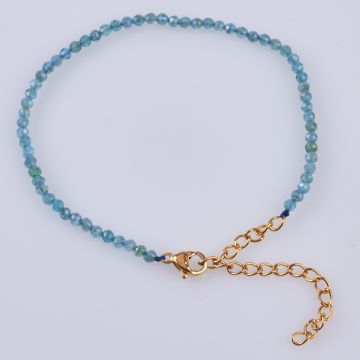 Bransoletka z apatytu w stali chirurgicznej 23.5cm