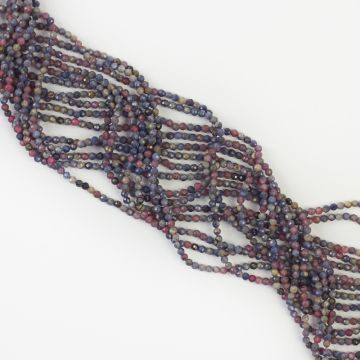 Rubin z szafirem kulka fasetowana 2.5mm