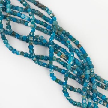 Apatyt kostka fasetowana 4mm