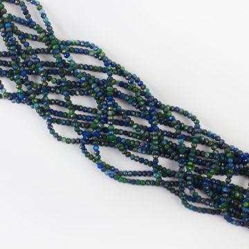 Azuryt oponka fasetowana 2x3mm Azuryt oponka fasetowana 2x3mm