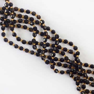 Onyks baryłka fasetowana 6mm Onyks baryłka fasetowana 6mm