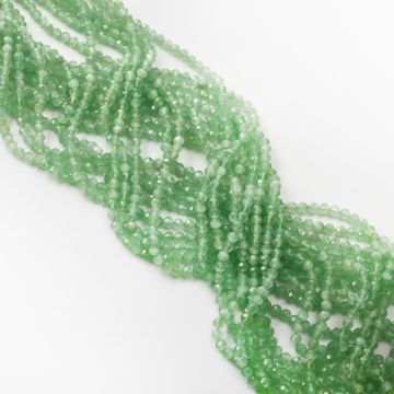 Kocie oko kulka fasetowana seledynowa 4mm