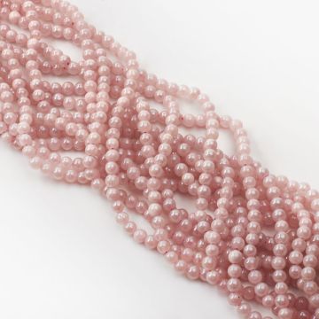 Kryształ górski różowy powlekany perłowo kulka gładka 5,5mm Kryształ górski różowy powlekany perłowo kulka gładka 5,5mm