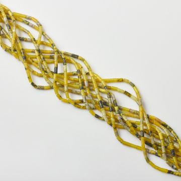 Żółty turkus słupek gładki 4,5x2mm