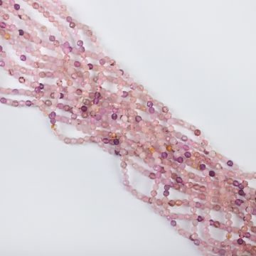 Mix kryształów górskich kulka fasetowana 3mm