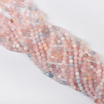 Morganit kulka fasetowana 4mm