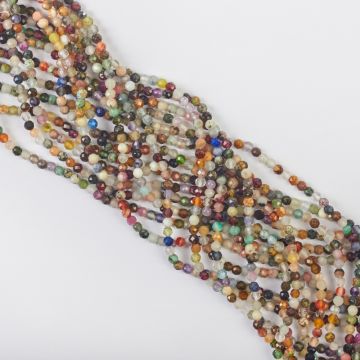 Mix kamieni kulka fasetowana 3mm