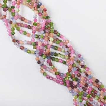 Agat kulka fasetowana multikolor 4,5mm