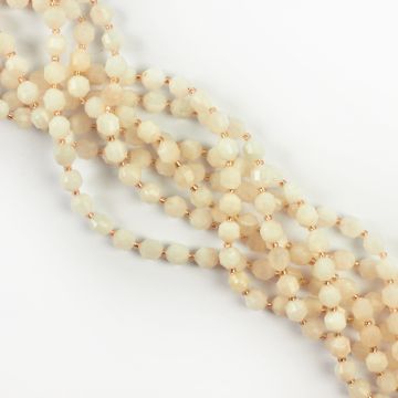 Kamień księżycowy baryłka fasetowana 6mm