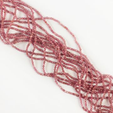 Turmalin różowy kulka fasetowana 2mm