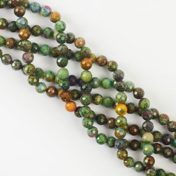 Zoisyt z rubinem kulka fasetowana 8mm