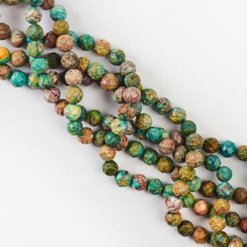 Chryzokola kulka fasetowana 8mm