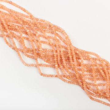 Kamień słoneczny oponka fasetowana 2x3mm