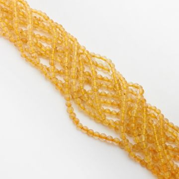 Żółty kryształ górski z rutylem kulka gładka 4,5-5mm