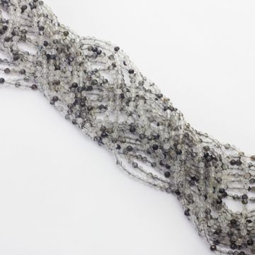 Kryształ górski z rutylem kulka fasetowana 2-2,5mm