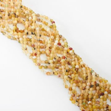 Opal żółty kulka fasetowana 4mm Opal żółty kulka fasetowana 4mm