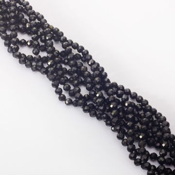 Czarny turmalin kulka fasetowana 5mm