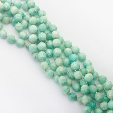 Amazonit baryłka fasetowana 10,5mm