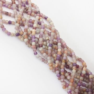 Turmalin śliwkowy kostka fasetowana 4,5mm